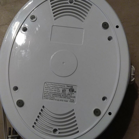 Taylor Precision 3 Tear Food Steamer & Rice Cooker - Picture 8 of 8